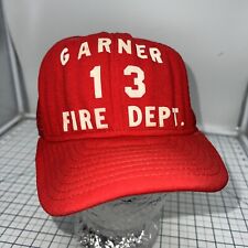 Garner NC North Carolina Fire Department 13 Rescue Red Hat Cap Vintage Snapback picture