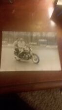 SUPER RARE 1970s. INDIAN motorcycle Co. Owner Flyod Clymer and rider. picture