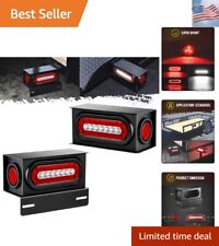 2Pcs Steel Trailer Light Boxes Housing Kit w/ 6