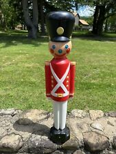 Vintage Union Blow Mold Plastic Christmas Toy Soldier 30” USA picture