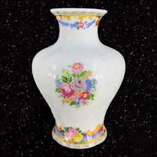 Limoges Fine Porcelain Ceramic Vase With Painted Flowers Vase Marked On Bottom picture