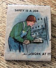 Safety Is A Job Work At It People’s Trust Co. Brookville Ind. Match 1959 *Full* picture