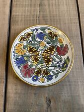Butterfly Decorative Plate Vintage Handmade Greece  picture