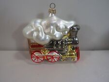 Glass Kurt Adler Polonaise Collection Locomotive Train Christmas Tree Ornament picture