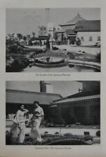 Antique Chicago Worlds Fair Art Print Japanese Pavilion and Temples 1933 picture