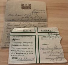 WWI AEF letter Co B 110th Engrs digging trenches & dugouts, german flier . picture
