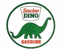 SINCLAIR OIL AND GAS ROUND TIN SIGN DINOSAUR METAL POSTER GASOLINE GLOBE 1.00  picture