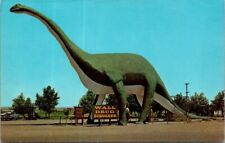 Vintage Wall Drug Dinosaur, Wall South Dakota SD Postcard picture