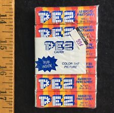[ 1980s PEZ Candy Refills - Unopened 6-Pack Brick - Vintage Candy Packaging ] picture
