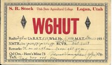 QSL 1936 Logan Utah State College     radio card picture