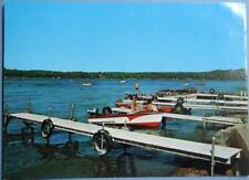 Wood Speed Boats Beautiful Lake Tippecanoe Indiana Jumbo Postcard Unused bk1-1 picture