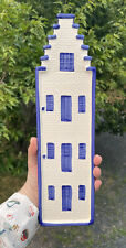 Vintage Delft Blue Hand Painted Holland Flat Canal House Building Architecture picture