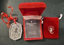 Vintage 1993 Waterford Crystal Ornament 12 Days Of Christmas Ten Lords A Leaping picture