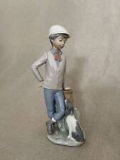 VINTAGE LLADRO BOY WITH NAO DOG FIGURINE STATUE 1983 picture