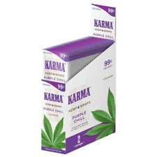KARMA ZAGZ Natural Organic Wrap PURPLE CHILL Full Box 25 Pouches, 50 Wraps Total picture