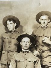 Antique Postcard RPPC Three Young Men Circa 1900s Photobooth picture