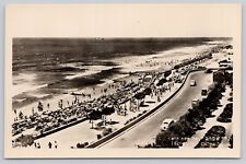 Vintage RPPC Tel Aviv On The Seaside Street View People, Vintage Cars, Beach picture