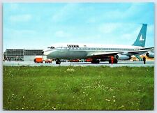 Airplane Postcard Luxair Airlines Boeing 707 at Luxembourg Airport FB4 picture