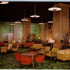 1954 Chicago, IL YMCA Hotel Main Lobby Interior Retro Midcentury Modern ILL A223 picture