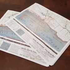 Set of 2 top secret Omaha Beach Maps from D-Day (Normandy landing 1944) picture
