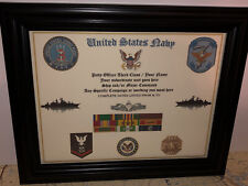 U.S. NAVY - PETTY OFFICER 3RD CLASS E-4 / VETERAN RIBBON RACK PRINT w/AWARDS picture