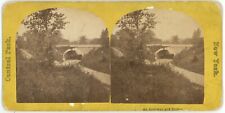 c1900's Real Photo Stereoview Central Park An Archway and Bridge New York picture