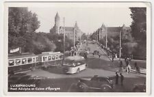 LUXEMBOURG PONT ADOLPHE ET CAISSE D'EPARGNE TRAM SIBENSLER PHOTO CIRCA 1940. picture