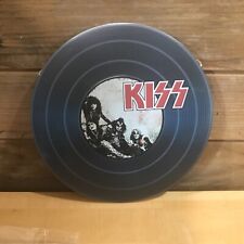 KISS Vintage Photos Record LP Graphic Metal sign 12” Round Man-Cave Ace, Peter picture