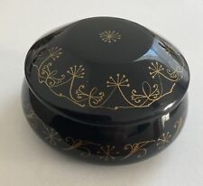 Vintage Russian Trinket Lacquer Wooden Box Hand Painted picture