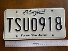 Vintage 1986 Maryland License Plate Tag TSU0918 Towson State Alumni picture