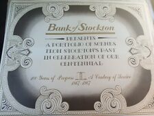 Bank of Stockton Centennial Gold Foil Art , 1967,  Stockton, California picture