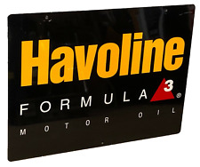 Original Havoline Formula 3 Motor Oil Double Sided Metal Sign Gas Soda Near NOS picture
