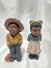 TWO VINTAGE M HOLCOMBE GOD IS LOVE FIGURINES #22 AND #20 LITTLE BOY & GIRL picture