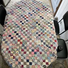 Beautiful Vintage Patchwork Quilt App57”x82” Great Condition Sold As Found picture