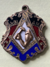 Antique Jr. O.U.A.M. Fob/Pendant-Masonic-Gf-3 Colors Enamel  picture