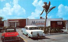 Cocoa Beach FL Florida Mayfair Cafeteria Chevrolet Bel Air Vtg Postcard D30 picture