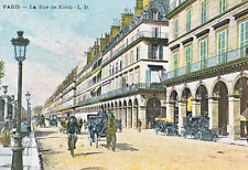 Vintage Paris France Postcard Napolean Battle of Rivoli Street Horse Buggy picture