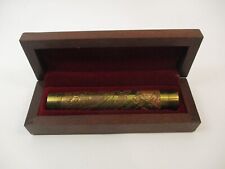 Vintage Stephen Auger Brass Copper Kaleidoscope 6” with Box 1986 4088 Ornate picture