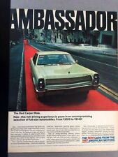 1967 AMC Ambassador Original Advertisement 11x14 Print Art Car Ad LG63 picture