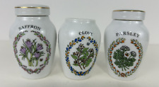 ❤️ 3 The Franklin Mint Gloria Concepts 1985 Spice Jars Parsley-Clove-Saffron picture