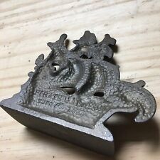 Vintage 1928 Cast Iron Book End Paperweight Ships Sailboat By Pirate Galleon 5