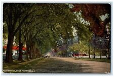 1912 Main Street East Hampton Trees Scene Long Island New York Posted Postcard picture