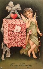 1910 St. Valentines Day Greetings Postcard, Embossed, Germany. #-2599 picture