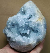 2.74lb Rare Top Grade Gorgeous Sky Blue Celestite Geode Rough Reiki Crystal picture