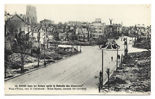 France REIMS Ruins WWI Place d'Erlon Road Towards Church French Vintage Postcard picture