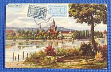 Vintage 1922 Lake Constance Bregenz Austria Postcard picture