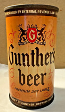 GUNTHER’S PREMIUM DRY LAGER GUNTHER BREWING BALTIMORE, MD IRTP/SS/TO VA TAX LID picture