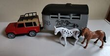 LANARD TOYS ROYAL BREEDS Travel Horse Trailer & 4x4 Vehicle with 2 Horse Figures picture