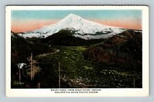 Mount Hood From Sandy River Union Pacific RR Antique Oregon Vintage Postcard picture