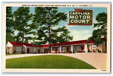 Columbia South Carolina SC Postcard Carolina Motor Court Two Notch Road c1940's picture